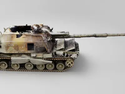 russian 2S19 Msta 152 mm self-propelled howitzer 3D model