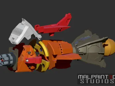 MB Inspired Gunbarrel Striker Pack for MG Strike Gundam VerRM 3D print model