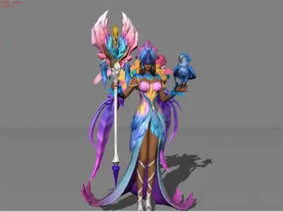 Pharsa Samba Muse Low-poly 3D model