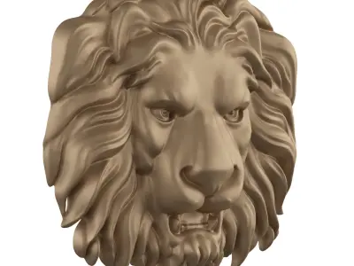 lion head wall decorative Free 3D model