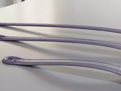 Commercial Cooking Spoons with Rack - Hanging Low-poly 3D model