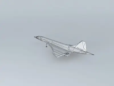 Template BAC Aerospatiale Concorde Free 3D model