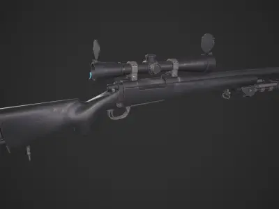 M24 - SWS Sniper Rifle Low-poly 3D model