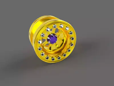 wheel car rc model machinery 3D model