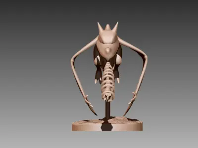 Aerodactyl flying and firing beam Pokemon OBJ STL 3D print model