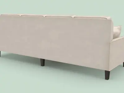 Classical 4 Seater Sofa 3D model