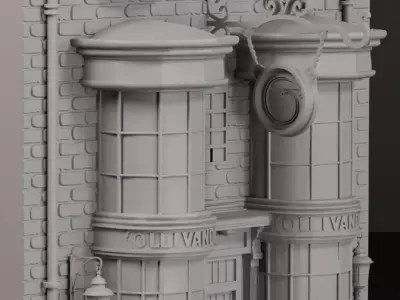 Magic Wand Shop Bookend Split - Commercial License 3D print model