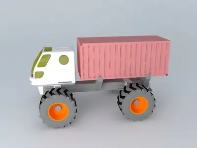 4x4 Tractor Free 3D model