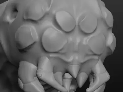 Anopluera creature with long legs and claws 3D model