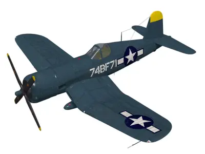 Chance Vought F4U-4 Corsair 3D model
