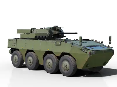 4 coatings of PLA Army ZBL191 ZBL-191 Infantry Fighting Vehicle Low-poly 3D model