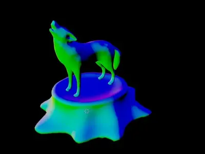 Wolf Model W Stand 3D PRINTABLE Free 3D model