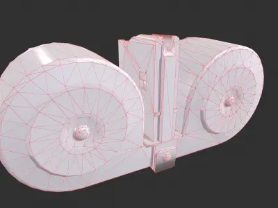 XM-8 Drum Magazine Low-poly 3D model
