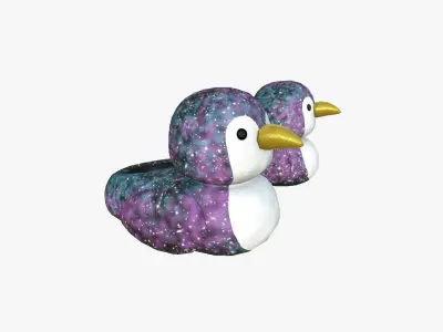 Slippers J09 Galaxy Bird - Costume Character Design Low-poly 3D model