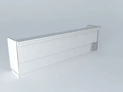 Kit bar counter with shelves and drawers Free 3D model