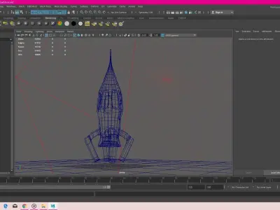 ROCKET flying in sky 3D model