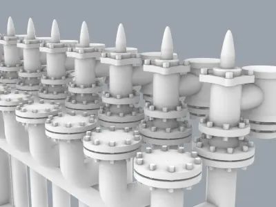 Pipeline Transport Part 1 Low-poly 3D model