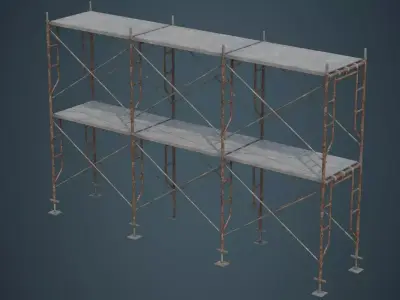 Scaffold 2B Low-poly 3D model