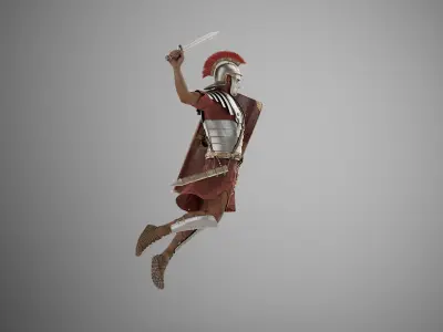 Roman legionnaire v01 3D model