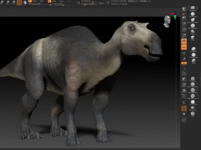 Dinosaur Maiasaura Sculpt Project 3D model