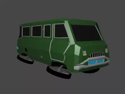 CyberDrunker hover car Free low-poly 3D model