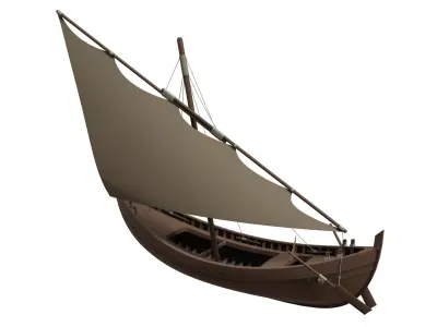 Byzantine Merchant Boat 3D model