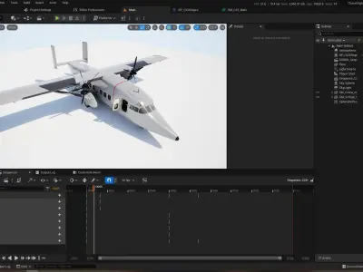Short C-23 Sherpa Low-poly 3D model