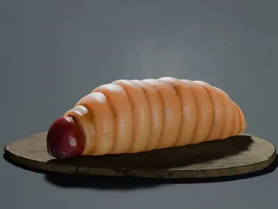 Larva Low-poly 3D model