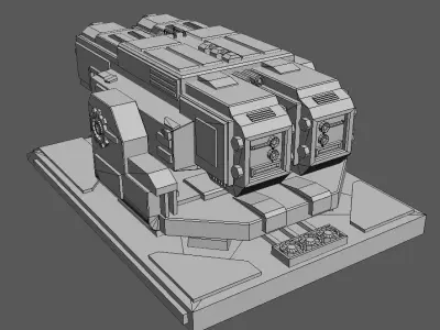 Machine Gun Turret 3D model