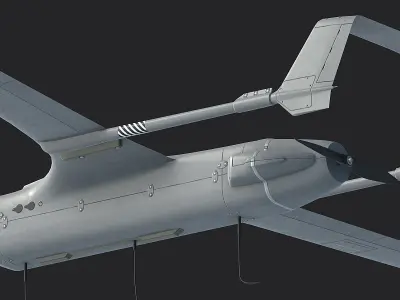 RQ-21 military unmanned aerial vehicle Low-poly 3D model