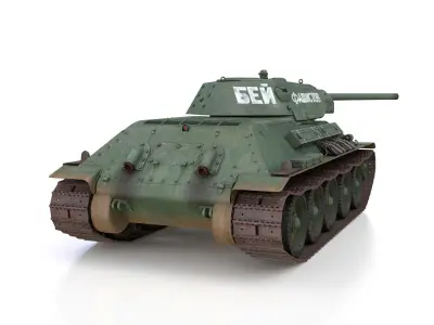 T-34-76 - Model 1941 -Soviet medium tank - 109TD 3D model