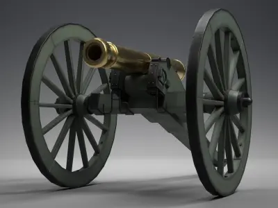 1835 Field Cannon Pack 3D model