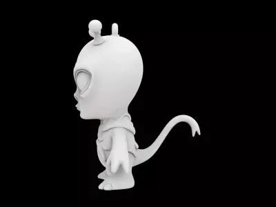 Alien Head Keychain 3D Print Model 3D print model