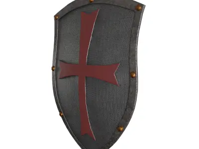 Medieval Shield Low-poly 3D model