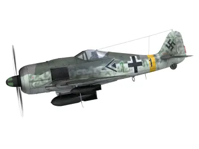 Focke Wulf - FW190 F8 - Green 1 3D model