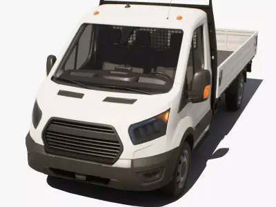 Pickup Truck 2- Transit - Game Ready Vehicle Low-poly 3D model