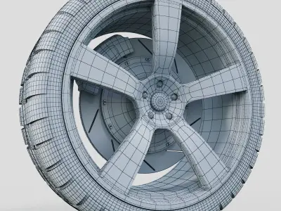 Car Wheel 3D model Free 3D model