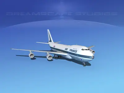 Boeing 747-100 Jumbo Jet Air France 1 3D model