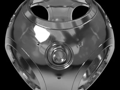 Metal Decor Sphere 3D model