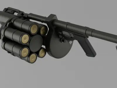 Grenade Launcher 3D model 5