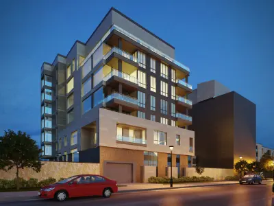 Residential building exterior Scene 3D model 3D model