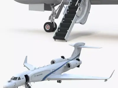 CAEW Airborne Early Warning Aircraft Rigged 3D model