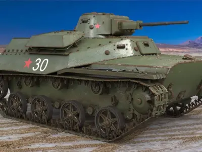 Tank T 40 Vray 3D model