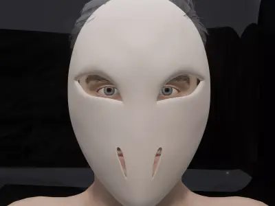 Tribal Sci-Fi Warrior Mask 3D print model