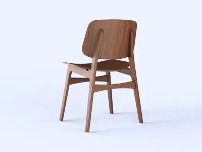 SOBORG WOODEN CHAIR COLOR 04 Free low-poly 3D model