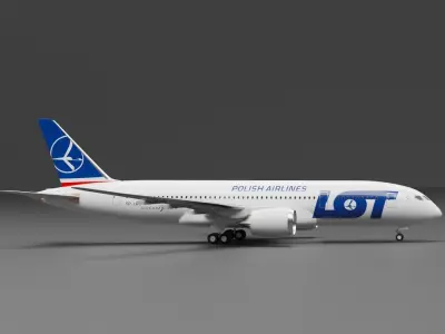 Boeing 787-8 LOT 3D model