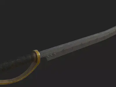 The saber of the 19th century Low-poly 3D model