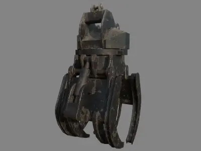 Construction Grapple Claw Low-poly 3D model