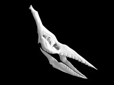 Pterasaur skull Low-poly 3D model