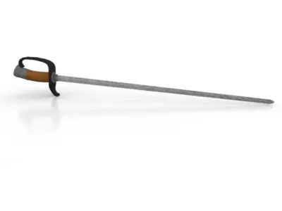 Simple Sword Low-poly 3D model